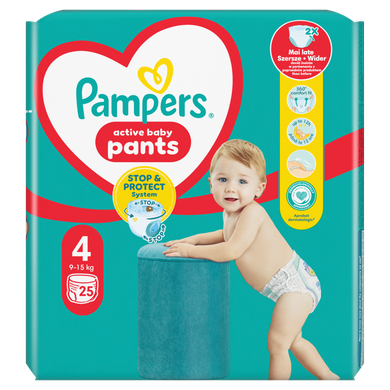 Pampers Pants, scutece-chilotel marimea 4, 9-15 kg, 25 buc.