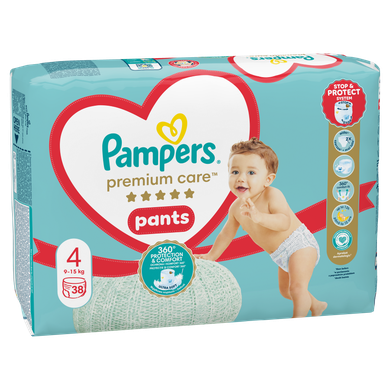Pampers Premium Care Pants, scutece-chilotel marimea 4, 9-15 kg, 38 buc.