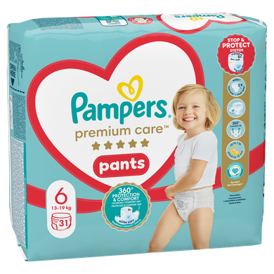 Pampers Premium Care Pants, scutece-chilotel marimea 6, 15+ kg, 31 buc.