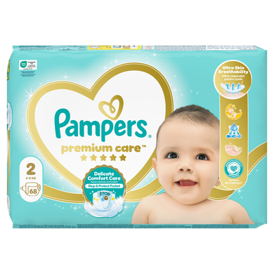Pampers Premium Care, scutece marimea 2, 4-8 kg, 68 buc.
