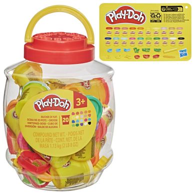 Play-Doh, Bucket Full of Fun, set creativ, 20 cutie cu plastilina