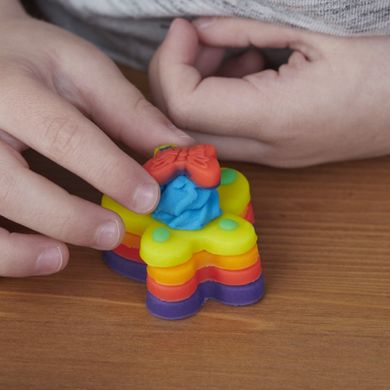 Play-Doh, Rainbow Cake Party, 7 cutie si accesorii, set creativ