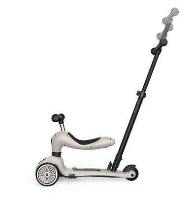Scoot & Ride, Highwaykick 1 Push and Go, trotineta cu scaun si maner 3 in 1, Ash