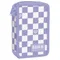 BackUp, penar dublu, cu rechizite scolare, Carouri Violet