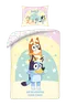 Bluey, set lenjerie de pat single, din bumbac, 160-200 cm