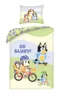 Bluey, set lenjerie de pat single, din bumbac, 160-200 cm