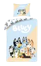 Bluey, set lenjerie de pat single, din bumbac, 160-200 cm