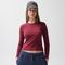 Bluza cu maneca lunga bordo NOWEAR
