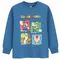 Cool Club, Bluza cu maneca lunga pentru baieti, albastru, imprimeu Super Mario