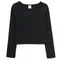 Cool Club, Bluza cu maneca lunga pentru fete, din tricot striat, negru