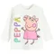 Cool Club, Bluza cu maneca lunga pentru fete, ecru, imprimeu Peppa Pig