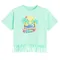 Cool Club, Bluza cu maneca scurta pentru fete, crop top, turcoaz