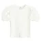 Cool Club, Bluza cu maneca scurta pentru fete, din tricot striat, alb