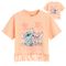 Cool Club, Bluza cu maneca scurta pentru fete, portocaliu, imprimeu Lilo si Stitch
