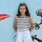 Cool Club, Bluza fara maneci pentru fete, crop top, din tricot, mix