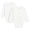Cool Club, Body cu maneca lunga pentru bebelusi, bumbac organic, alb, set, 2 buc.