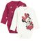 Cool Club, Body cu maneca lunga pentru fete, mix, imprimeu Minnie Mouse, set, 2 buc.