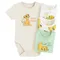 Cool Club, Body cu maneca scurta pentru baieti, mix, imprimeu Lion King, set, 4 buc.