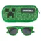 Cool Club, Ochelari de soare pentru baieti, Cutie de ochelari, verde, imprimeu Minecraft