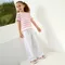 Cool Club, Pantaloni din material textil pentru fete, culotte, alb