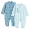 Cool Club, Pijama tip salopeta pentru baieti, albastru, imprimeu Cars, set, 2 buc.