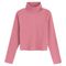 Cool Club, Pulover cu guler inalt pentru fete, din tricot striat, roz