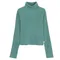 Cool Club, Pulover cu guler inalt pentru fete, din tricot striat, verde inchis