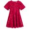 Cool Club, Rochie cu maneca scurta pentru fete, velur, rosu