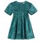 Cool Club, Rochie cu maneca scurta pentru fete, velur, verde