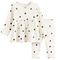 Cool Club, Set pentru fete, Bluza cu maneca lunga, Colanti, din tricot striat, ecru