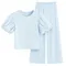 Cool Club, Set pentru fete, Bluza cu maneca scurta, Pantaloni din textil, wide, albastru