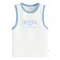 Cool Club, Top fara maneci pentru fete, din tricot striat, alb
