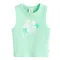 Cool Club, Top fara maneci pentru fete, din tricot striat, turcoaz