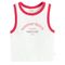 Cool Club, Top pentru fete, crop, din tricot striat, alb
