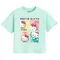 Cool Club, Tricou lejer pentru fete, turcoaz, imprimeu Hello Kitty