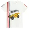 Cool Club, Tricou pentru baieti, alb, imprimeu Hot Wheels