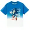 Cool Club, Tricou pentru baieti, albastru-alb, imprimeu Sonic the Hedgehog