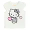 Cool Club, Tricou pentru fete, alb, imprimeu Hello Kitty