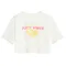 Cool Club, Tricou pentru fete, crop top, alb