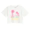 Cool Club, Tricou pentru fete, crop top, alb