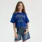 Cool Club, Tricou pentru fete, crop top, albastru, imprimeu Harry Potter
