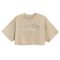 Cool Club, Tricou pentru fete, crop top, bej