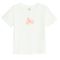 Cool Club, Tricou pentru fete, crop top, din tricot striat, alb