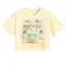 Cool Club, Tricou pentru fete, crop top, galben