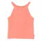 Cool Club, Tricou pentru fete fara maneci, din tricot striat, portocaliu fluo
