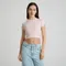 Crop top reiat cu adaos de modal NOWEAR