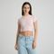 Crop top reiat cu adaos de modal NOWEAR