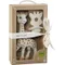 Girafa Sophie, So Pure, inel dentitie cu figurina din cauciuc, set cadou