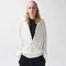 Hanorac oversize alb cu fermoar NOWEAR