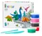 Hey Clay, Dinos, set creativ, 15 cutii de plastilina